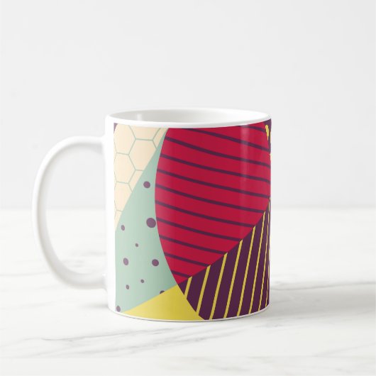 Abstraktes geometrisches Design Kaffeetasse (Links)