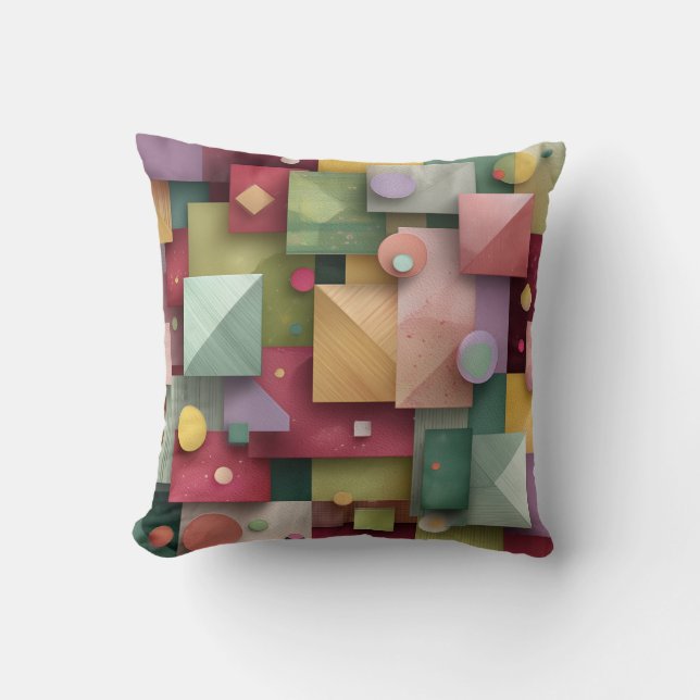 Abstraktes geometrisches Design Kissen (Vorderseite)