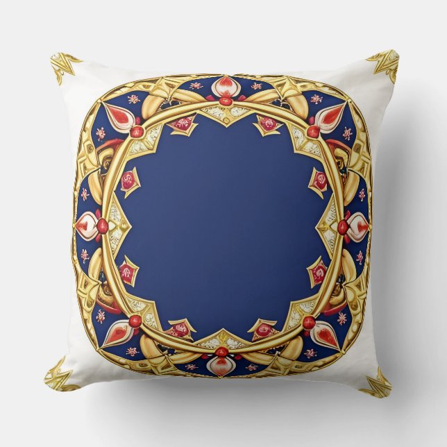 Abstraktes geometrisches Design Kissen (Vorderseite)