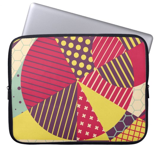 Abstraktes geometrisches Design Laptopschutzhülle (Vorderseite)