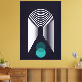 Abstraktes geometrisches Design Leinwanddruck (Insitu (Wohnzimmer))