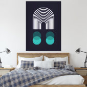 Abstraktes geometrisches Design Leinwanddruck (Insitu (Schlafzimmer))