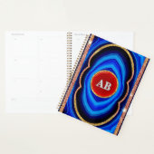 Abstraktes geometrisches Design mit Blau und Gold Planer (Anzeige)