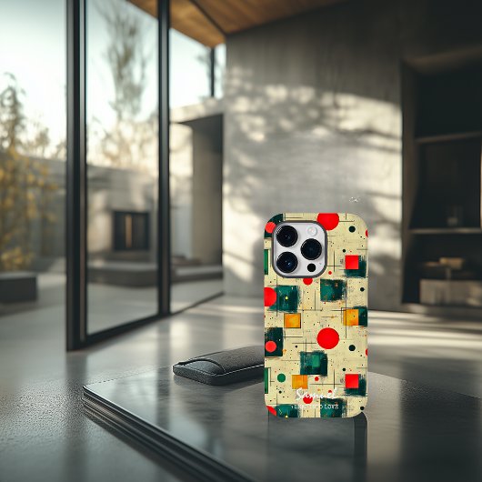 Abstraktes geometrisches Design mit Individuelle N Case-Mate iPhone Hülle