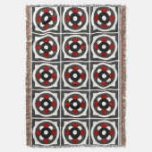 Abstraktes geometrisches Design mit roten, Schwarz Decke (Vorderseite Vertikal)
