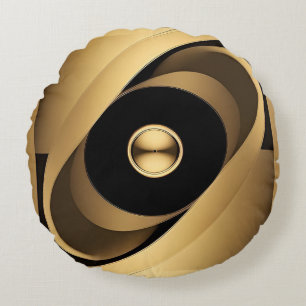 Abstraktes geometrisches Design Rundes Kissen