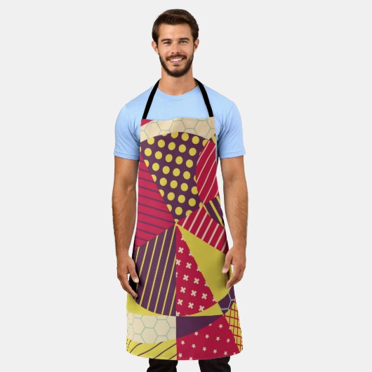 Abstraktes geometrisches Design Schürze (Getragen)