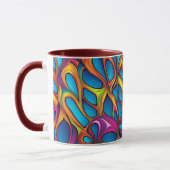 Abstraktes geometrisches digitales Muster 35 - Kaf Tasse (Links)
