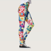 Abstraktes geometrisches Digitalmuster 17 - Leggin Leggings (Rechts)