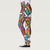 Abstraktes geometrisches Digitalmuster 25 - Leggin Leggings (Links)