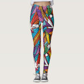 Abstraktes geometrisches Digitalmuster 25 - Leggin Leggings (Vorderseite)