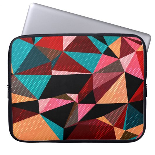 Abstraktes geometrisches Dreieck Laptopschutzhülle (Vorderseite)