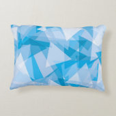 Abstraktes geometrisches Dreieck-Muster Akzentkiss Dekokissen (Rückseite)