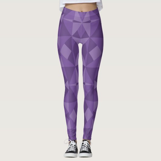 Abstraktes geometrisches Dreieck-Muster Leggings (Vorderseite)