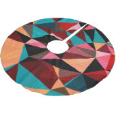 Abstraktes geometrisches Dreieck Polyester Weihnachtsbaumdecke (Schrägansicht)