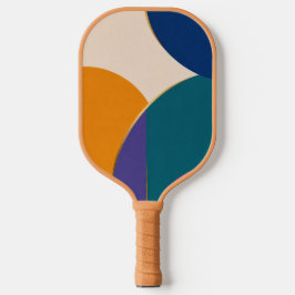 Abstraktes geometrisches farbenfrohes Pickleball-P Pickleball Schläger