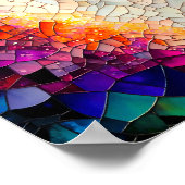 Abstraktes geometrisches Farbglas Poster (Ecke)