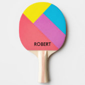 Abstraktes geometrisches Farbmuster für benutzerde Tischtennis Schläger (Vorderseite)