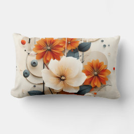 Abstraktes geometrisches Floral Lendenkissen