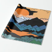 Abstraktes geometrisches Geschenk für den Sonnenun Geschenkpapier (Ungerollt)