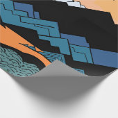 Abstraktes geometrisches Geschenk für den Sonnenun Geschenkpapier (Ecke)