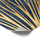 Abstraktes geometrisches Golden Lines Poster (Ecke)