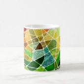 abstraktes geometrisches Grundiermuster, Grunge Kaffeetasse (Mittel)