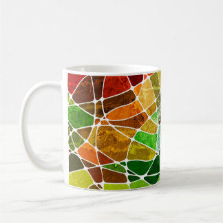 abstraktes geometrisches Grundiermuster, Grunge Kaffeetasse