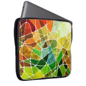 abstraktes geometrisches Grundiermuster, Grunge Laptopschutzhülle (Vorne Rechts)