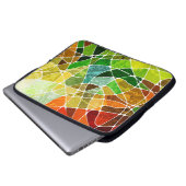 abstraktes geometrisches Grundiermuster, Grunge Laptopschutzhülle (Vorne Knopf)