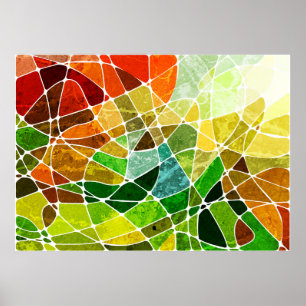 abstraktes geometrisches Grundiermuster, Grunge Poster