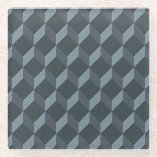 Abstraktes geometrisches Hintergrund-Muster Glasuntersetzer (Vorderseite)