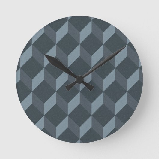 Abstraktes geometrisches Hintergrund-Muster Runde Wanduhr (Vorderseite)
