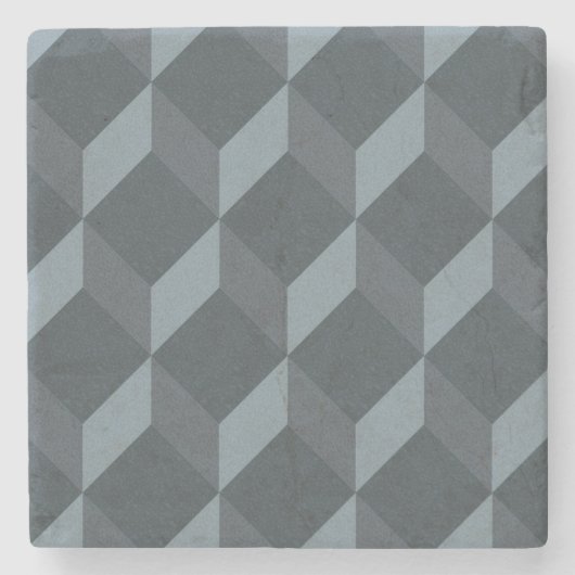 Abstraktes geometrisches Hintergrund-Muster Steinuntersetzer (Vorderseite)