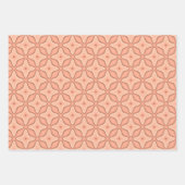 Abstraktes geometrisches Hintergrundbild in warmen Geschenkpapier Set (Vorderseite)