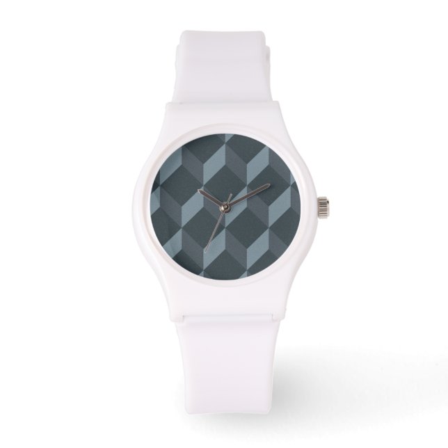 Abstraktes geometrisches Hintergrundmuster Armbanduhr (Vorderseite)