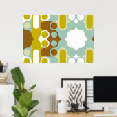 abstraktes geometrisches Indianermuster Poster (Heimbüro)