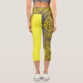 abstraktes geometrisches Kunstmuster Capri Leggings (Rückseite)