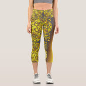 abstraktes geometrisches Kunstmuster Capri Leggings (Vorderseite)