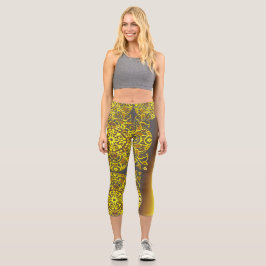 abstraktes geometrisches Kunstmuster Capri Leggings