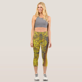 abstraktes geometrisches Kunstmuster Capri Leggings