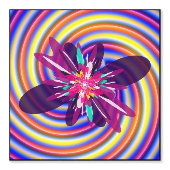 Abstraktes geometrisches Mandala-Kunstmuster  Tapete (Vorderseite)