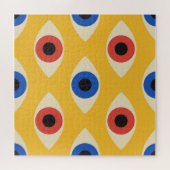 Abstraktes geometrisches modernes gewagtes Böser-B Puzzle (Horizontal)