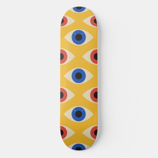 Abstraktes geometrisches modernes gewagtes Böser-B Skateboard (Vorderseite)