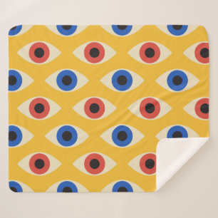 Abstraktes geometrisches modernes kühnes Böser-Bli Sherpadecke