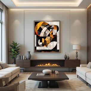 Abstraktes geometrisches Mosaik Leinwanddruck