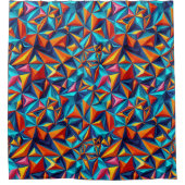 Abstraktes geometrisches Muster 18 - Duschvorhang (Vorderseite)