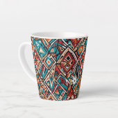 Abstraktes geometrisches Muster 19 - Latte-Tasse Milchtasse (Linke Ecke)