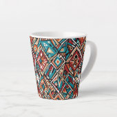 Abstraktes geometrisches Muster 19 - Latte-Tasse Milchtasse (Rechte Ecke)