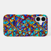 Abstraktes geometrisches Muster 22 - iPhone Case 16 Hülle (Rückseite (Horizontal))